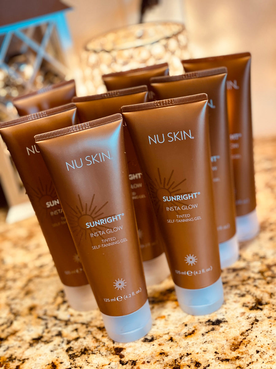 Insta shops Glow Sunless Tanning Gel and Lufra Body Wash