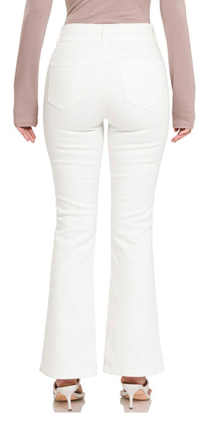 Zenana White High Rise Bootcut Jeans