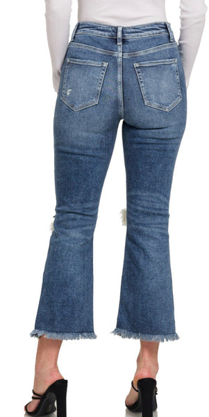 Zenana “Jersey” Distressed Jeans