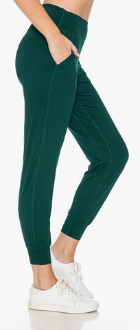 Forest Green LULU🍋 DUPE High Waist Joggers-Curvy sizes
