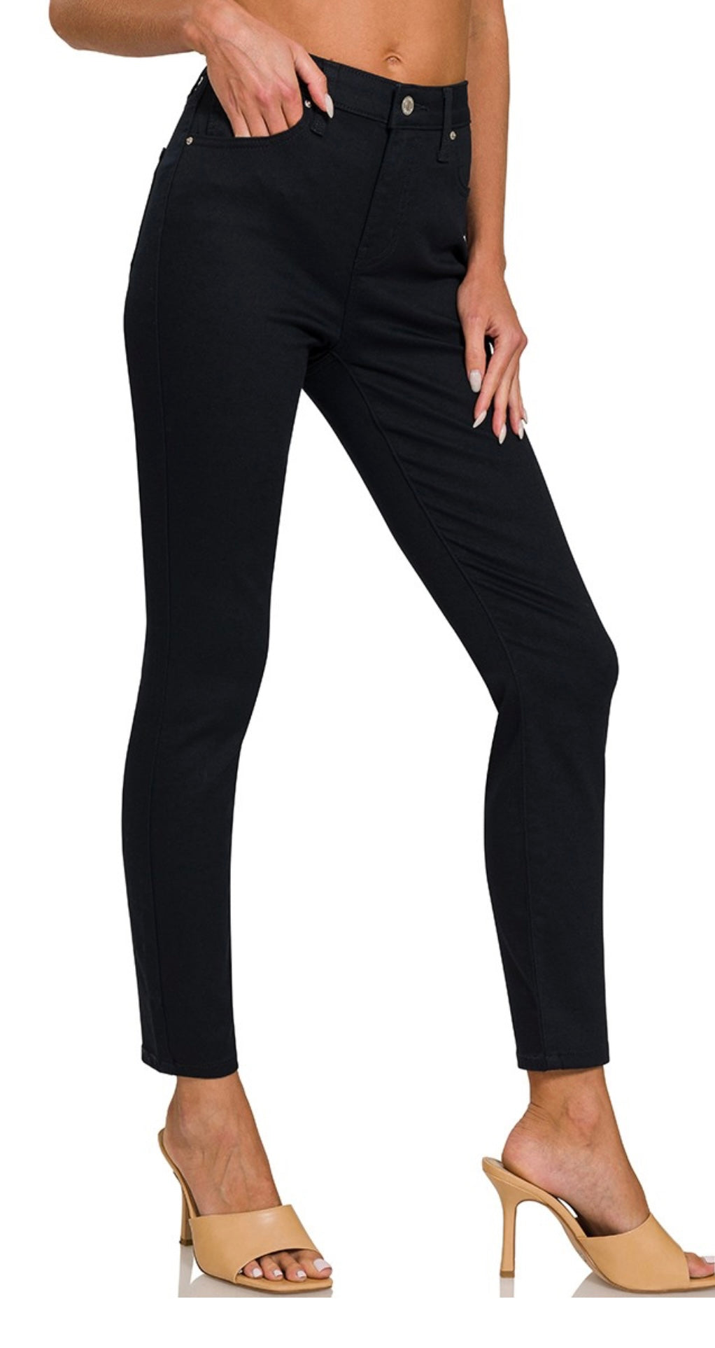 Black High Waist Skinny Pants Jeans