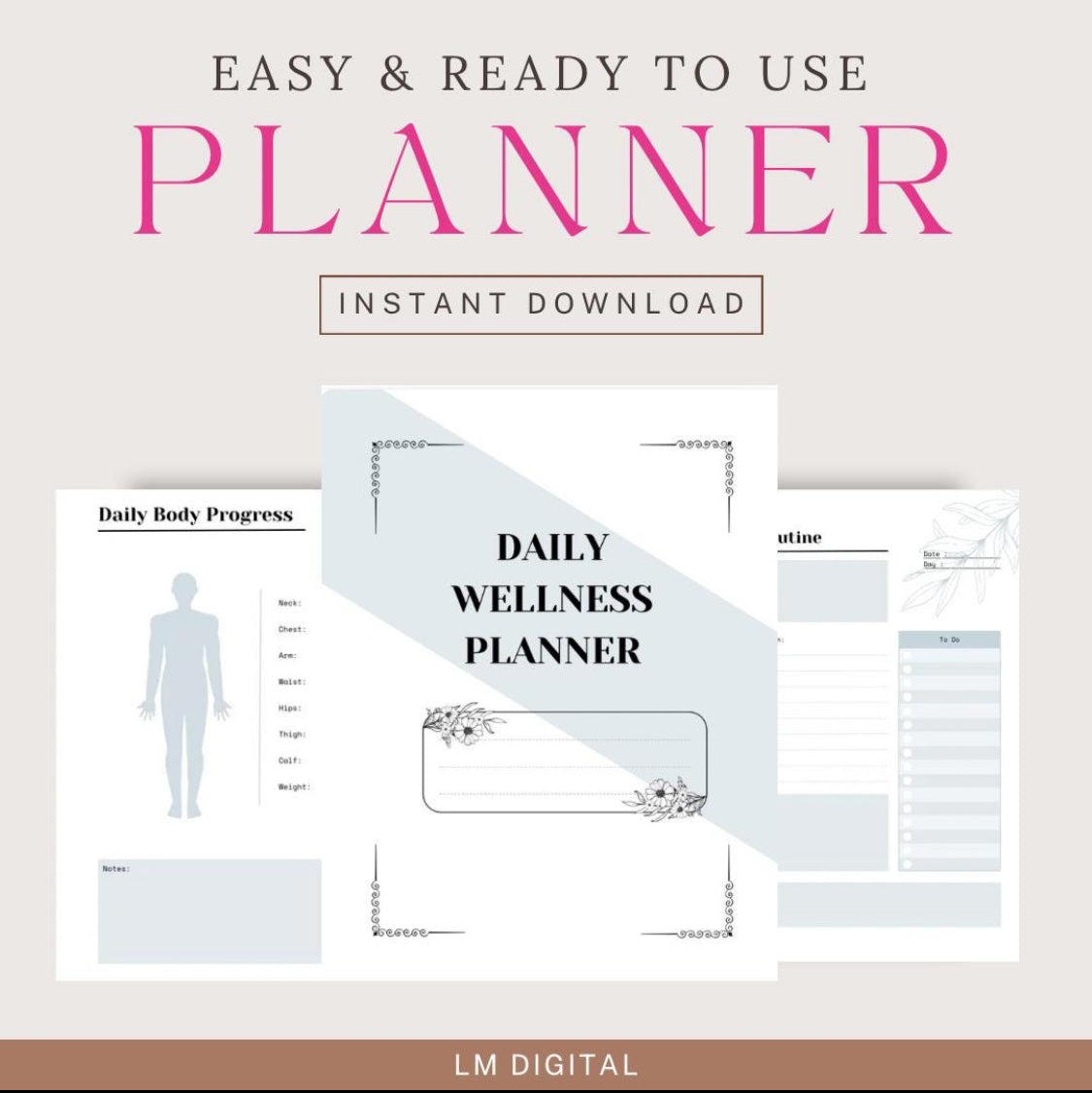 Digital Daily Wellness Planner