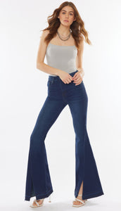 KanCan “Glarey” High Rise Slit Front Hem Flare Jeans