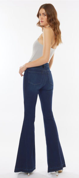 KanCan “Glarey” High Rise Slit Front Hem Flare Jeans
